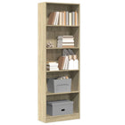 Bookcase 60x24x176 cm engineered wood Sonoma oak