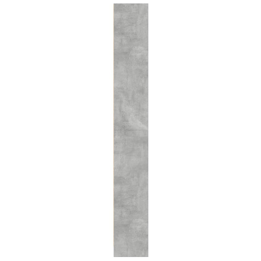 Boekenkast 60x24x176 cm bewerkt hout betongrijs