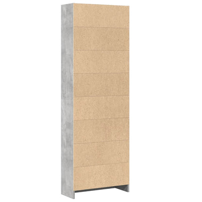 Boekenkast 60x24x176 cm bewerkt hout betongrijs