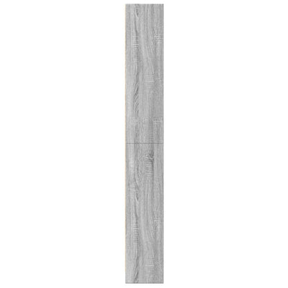Boekenkast 60x24x176 cm bewerkt hout grijs sonoma eikenkleurig
