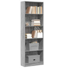 Boekenkast 60x24x176 cm grijs sonoma eiken
