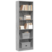 Boekenkast 60x24x176 cm grijs sonoma eiken