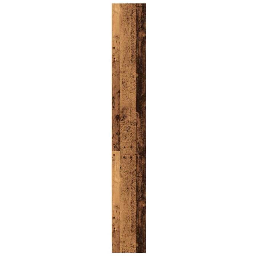 Boekenkast 60x24x176 cm bewerkt hout oud houtkleurig