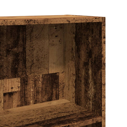 Boekenkast 60x24x176 cm bewerkt hout oud houtkleurig