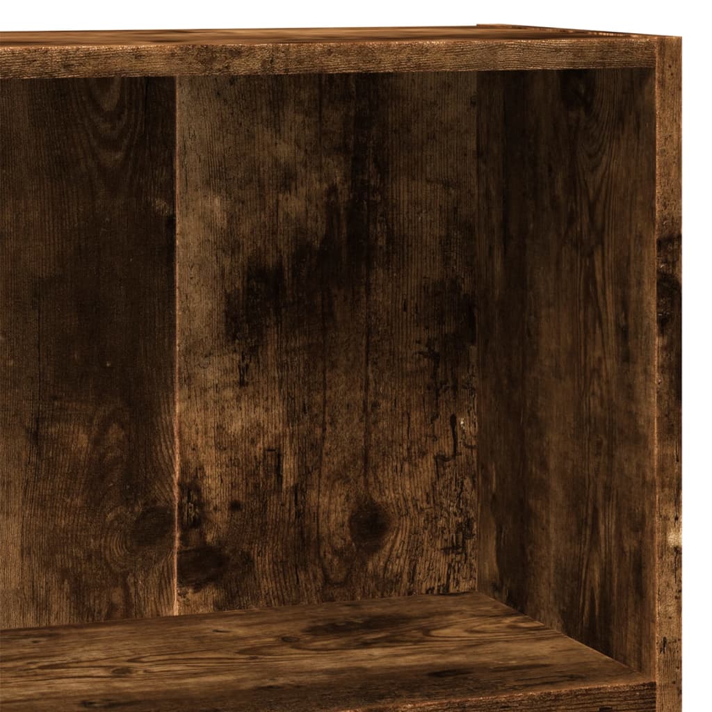 Boekenkast 80x24x76 cm bewerkt hout gerookt eikenkleurig