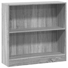 Boekenkast 80x24x76 cm bewerkt hout grijs sonoma eikenkleurig