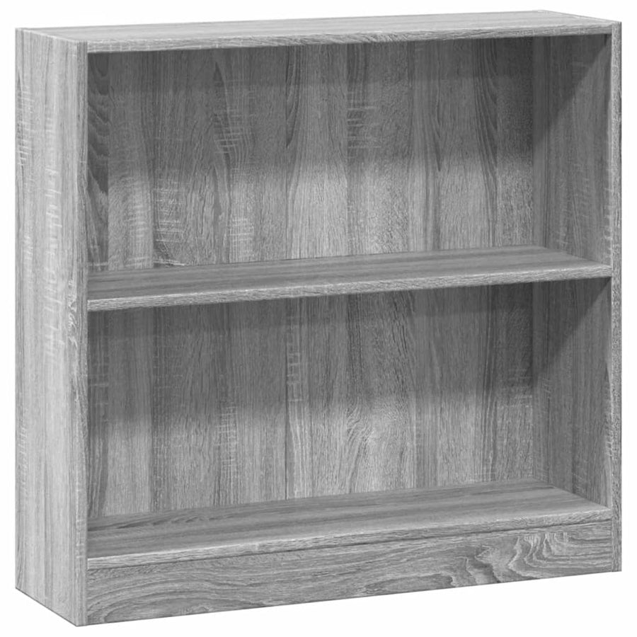 Boekenkast 80x24x76 cm bewerkt hout grijs sonoma eikenkleurig