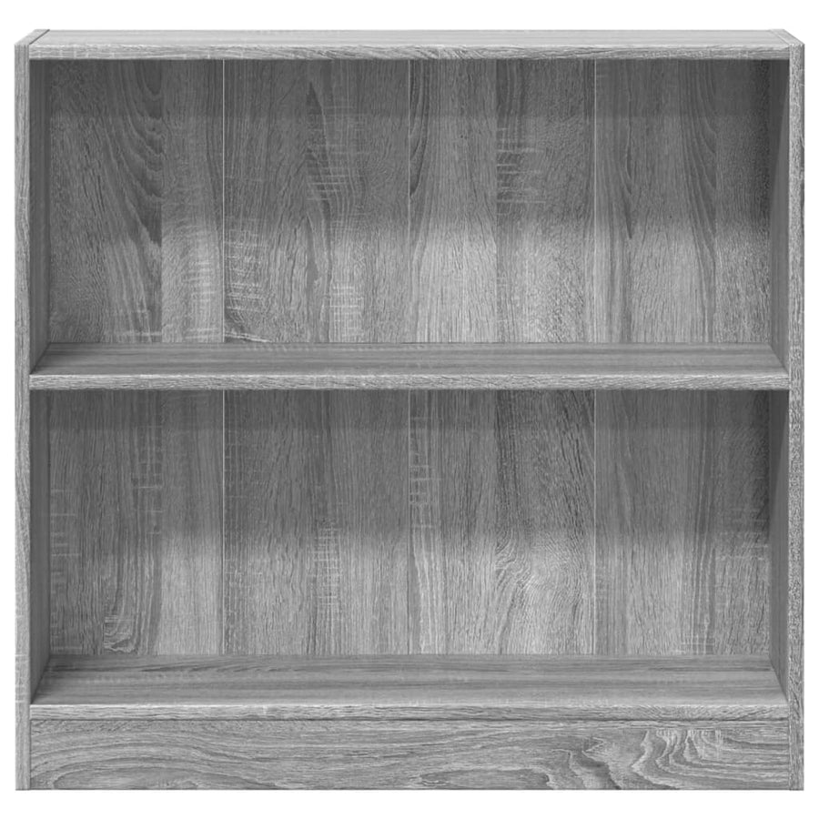 Boekenkast 80x24x76 cm bewerkt hout grijs sonoma eikenkleurig