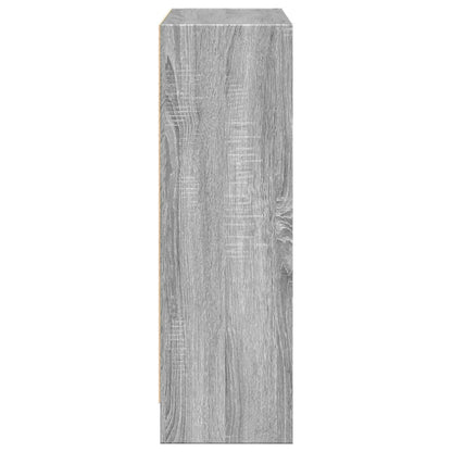 Boekenkast 80x24x76 cm bewerkt hout grijs sonoma eikenkleurig