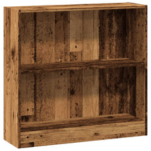 Boekenkast 80x24x76 cm bewerkt hout oud houtkleurig