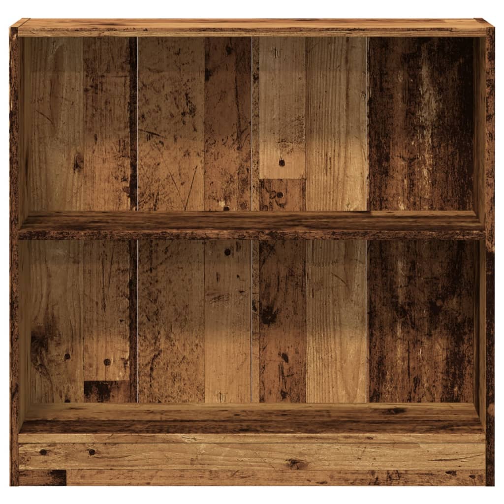 Boekenkast 80x24x76 cm bewerkt hout oud houtkleurig