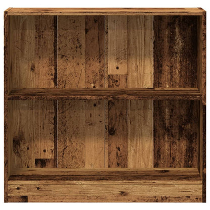 Boekenkast 80x24x76 cm bewerkt hout oud houtkleurig