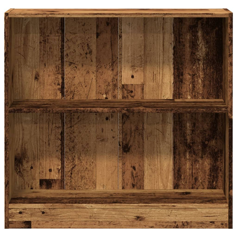 Boekenkast 80x24x76 cm bewerkt hout oud houtkleurig