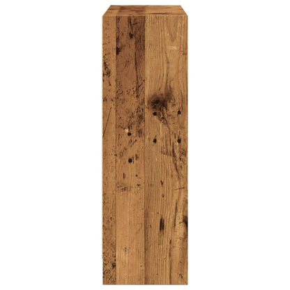 Boekenkast 80x24x76 cm bewerkt hout oud houtkleurig