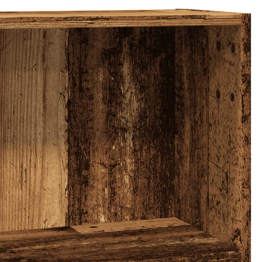 Boekenkast 80x24x76 cm bewerkt hout oud houtkleurig