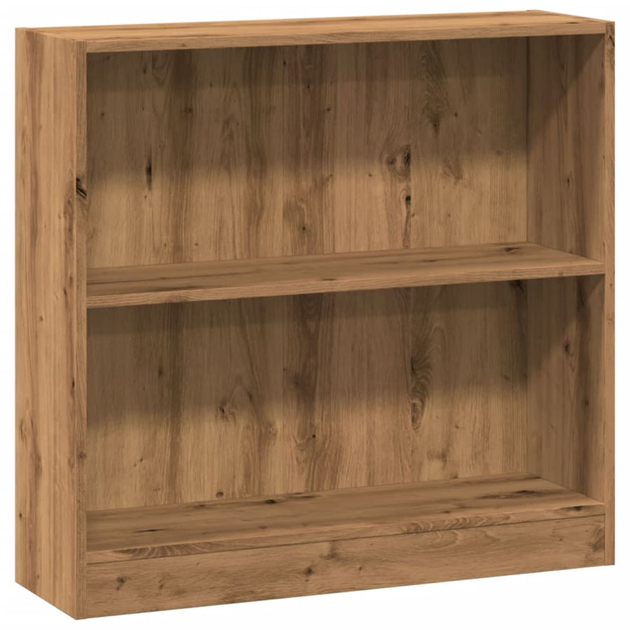 Boekenkast 80X24X Bewerkt Hout Artisanaal Kleurig Eiken 80 cm 76 cm