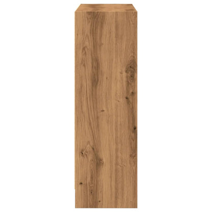 Boekenkast 80X24X Bewerkt Hout Artisanaal Kleurig Eiken 80 cm 76 cm