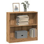 Boekenkast 80x24x76 cm bewerkt hout eikenkleurig