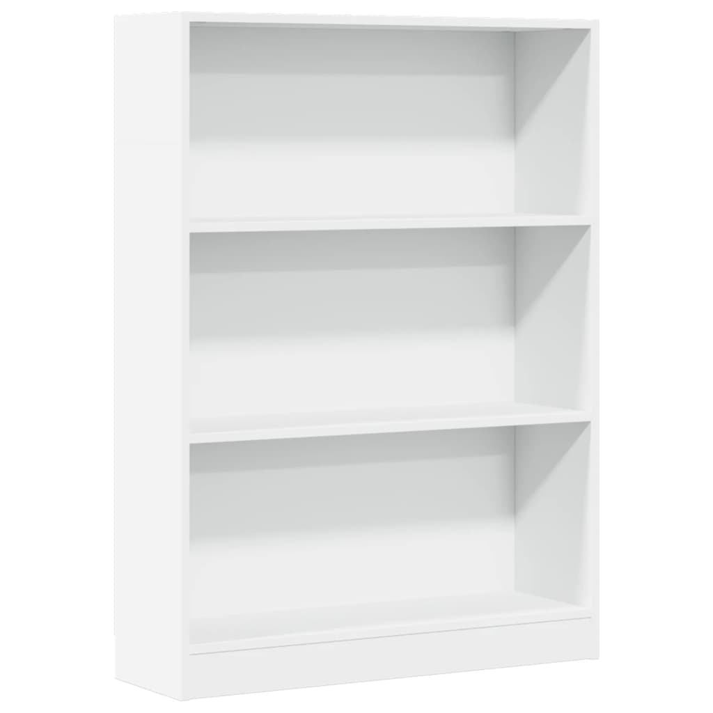 Boekenkast 80x24x109 cm bewerkt hout wit