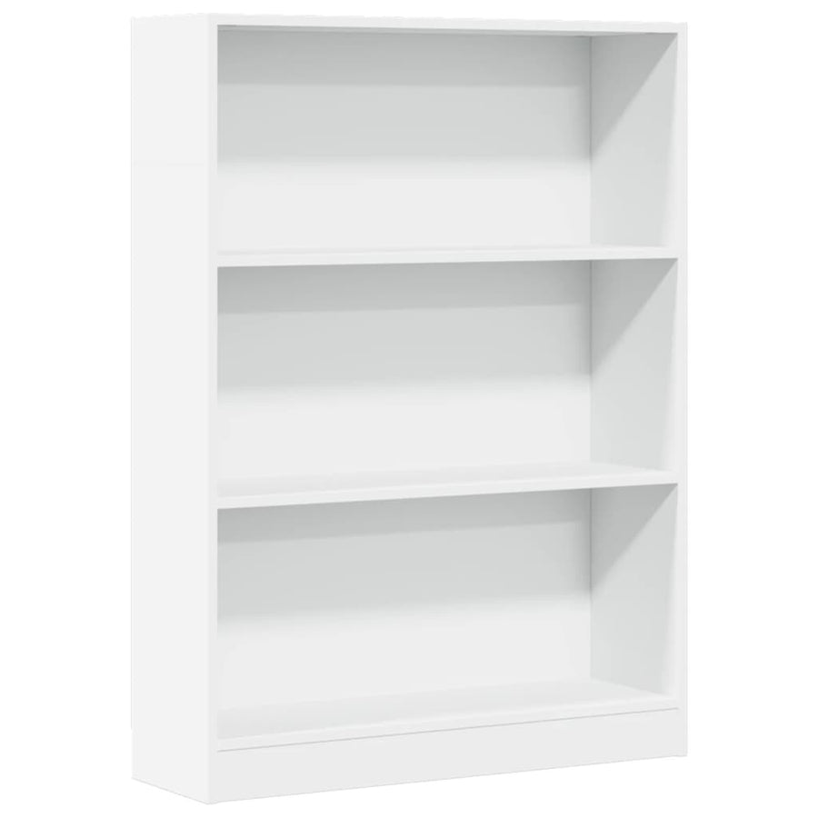 Boekenkast 80x24x109 cm bewerkt hout wit