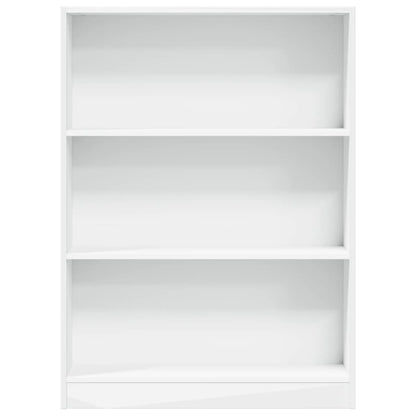 Boekenkast 80x24x109 cm bewerkt hout wit