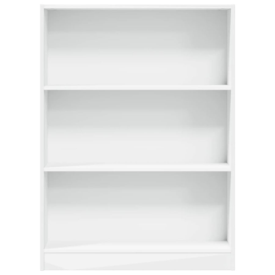 Boekenkast 80x24x109 cm bewerkt hout wit