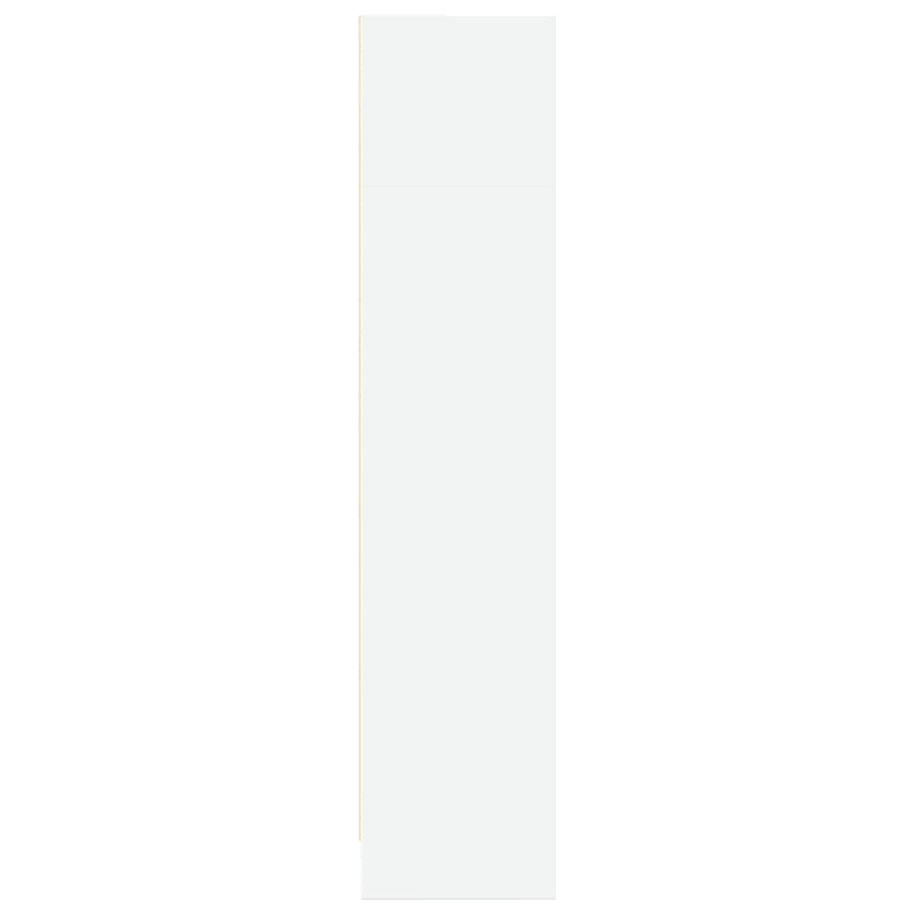 Boekenkast 80x24x109 cm bewerkt hout wit