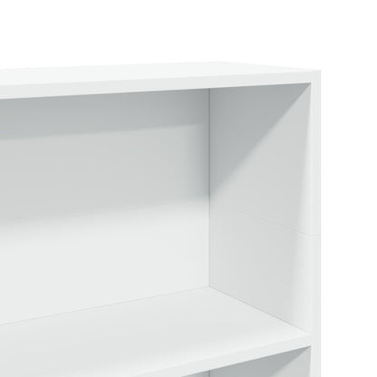 Boekenkast 80x24x109 cm bewerkt hout wit