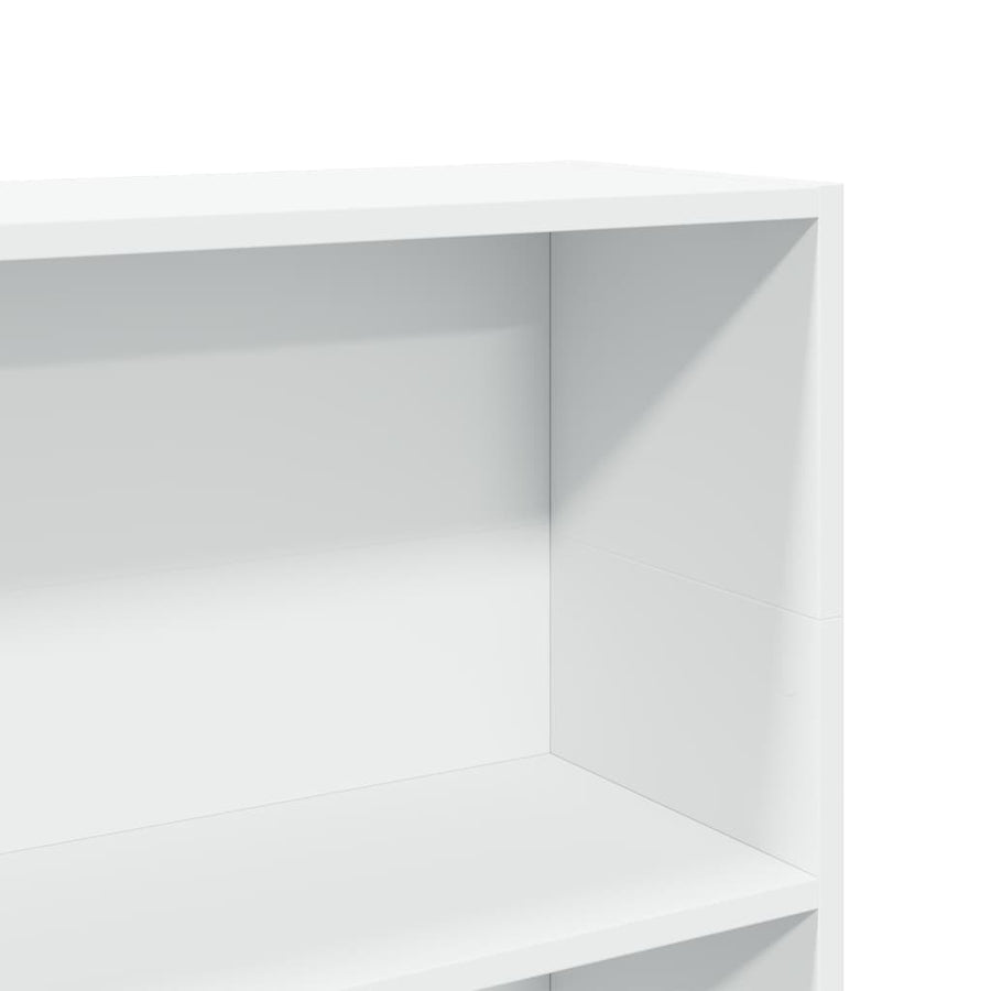 Boekenkast 80x24x109 cm bewerkt hout wit