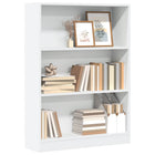 Bookcase 80x24x109 cm engineered wood white