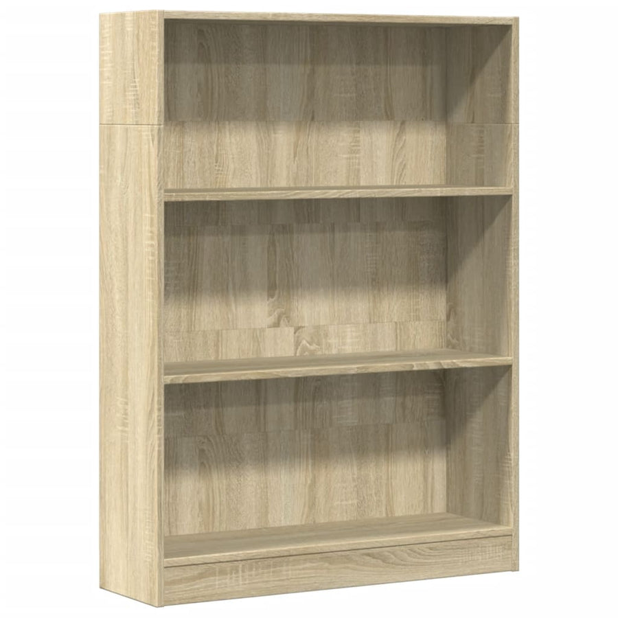 Boekenkast 80x24x109 cm bewerkt hout sonoma eikenkleurig
