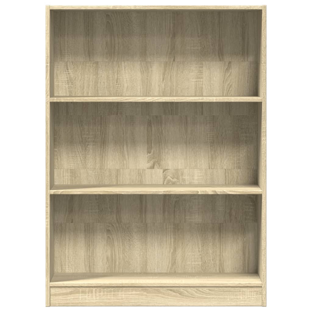 Boekenkast 80x24x109 cm bewerkt hout sonoma eikenkleurig