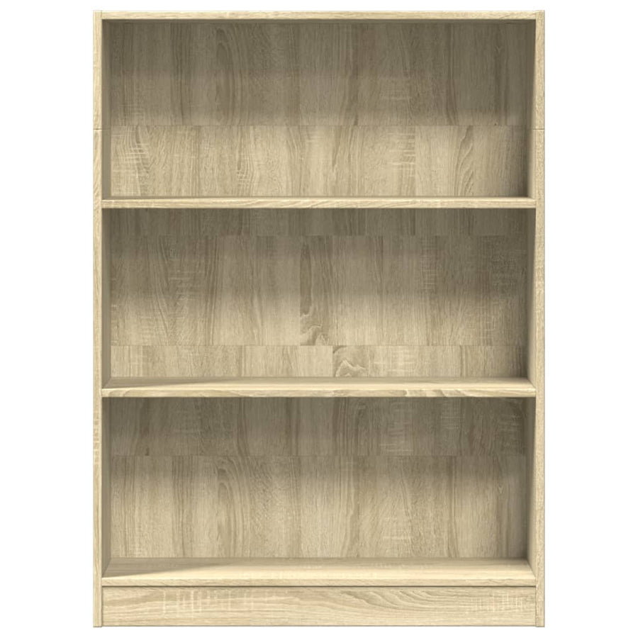 Boekenkast 80x24x109 cm bewerkt hout sonoma eikenkleurig