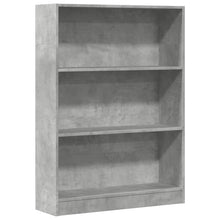 Boekenkast 80x24x109 cm bewerkt hout betongrijs
