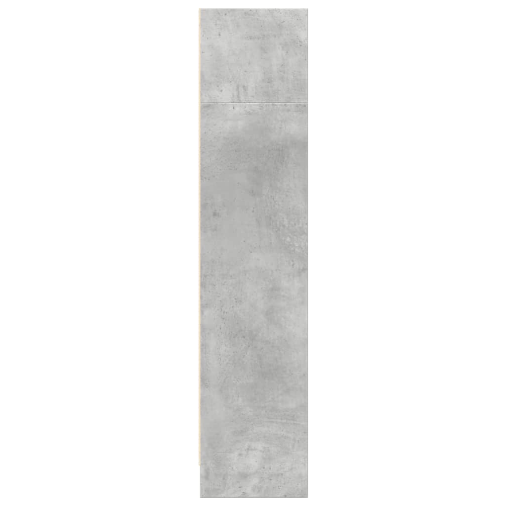 Boekenkast 80x24x109 cm bewerkt hout betongrijs