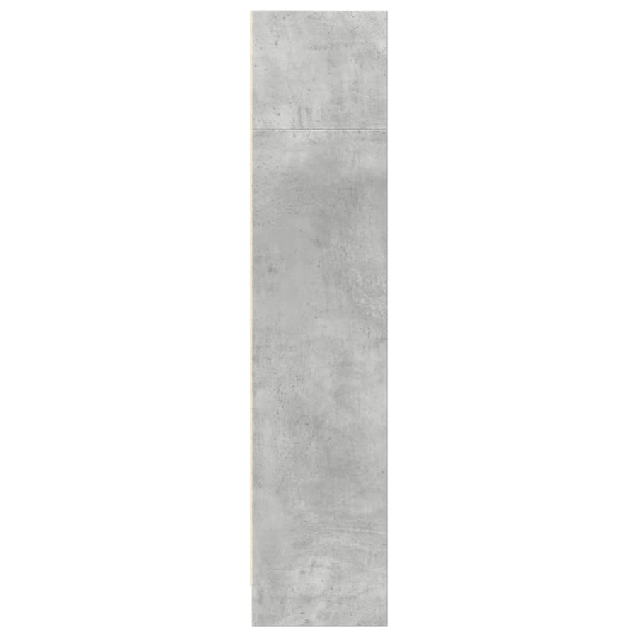 Boekenkast 80x24x109 cm bewerkt hout betongrijs