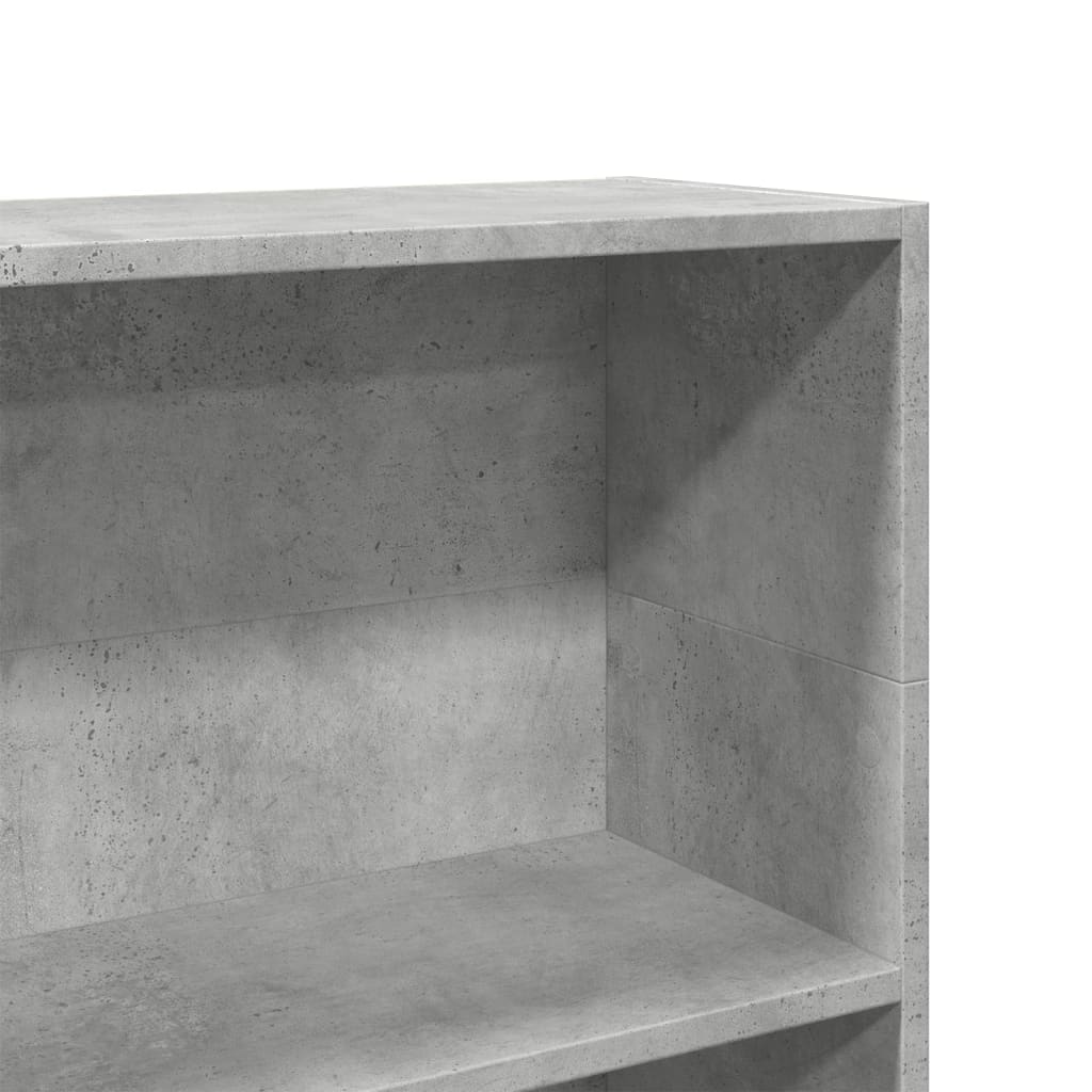 Boekenkast 80x24x109 cm bewerkt hout betongrijs