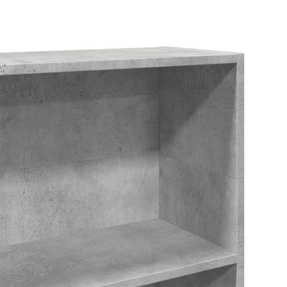 Boekenkast 80x24x109 cm bewerkt hout betongrijs