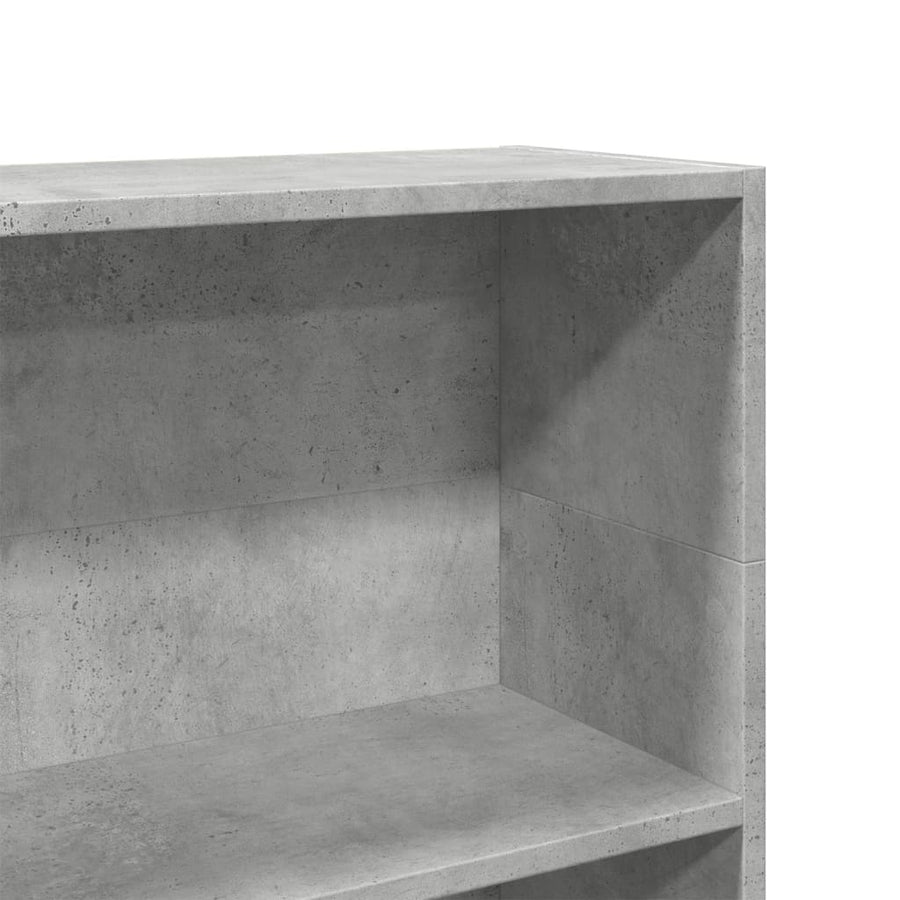 Boekenkast 80x24x109 cm bewerkt hout betongrijs