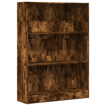 Boekenkast 80x24x109 cm bewerkt hout gerookt eikenkleurig