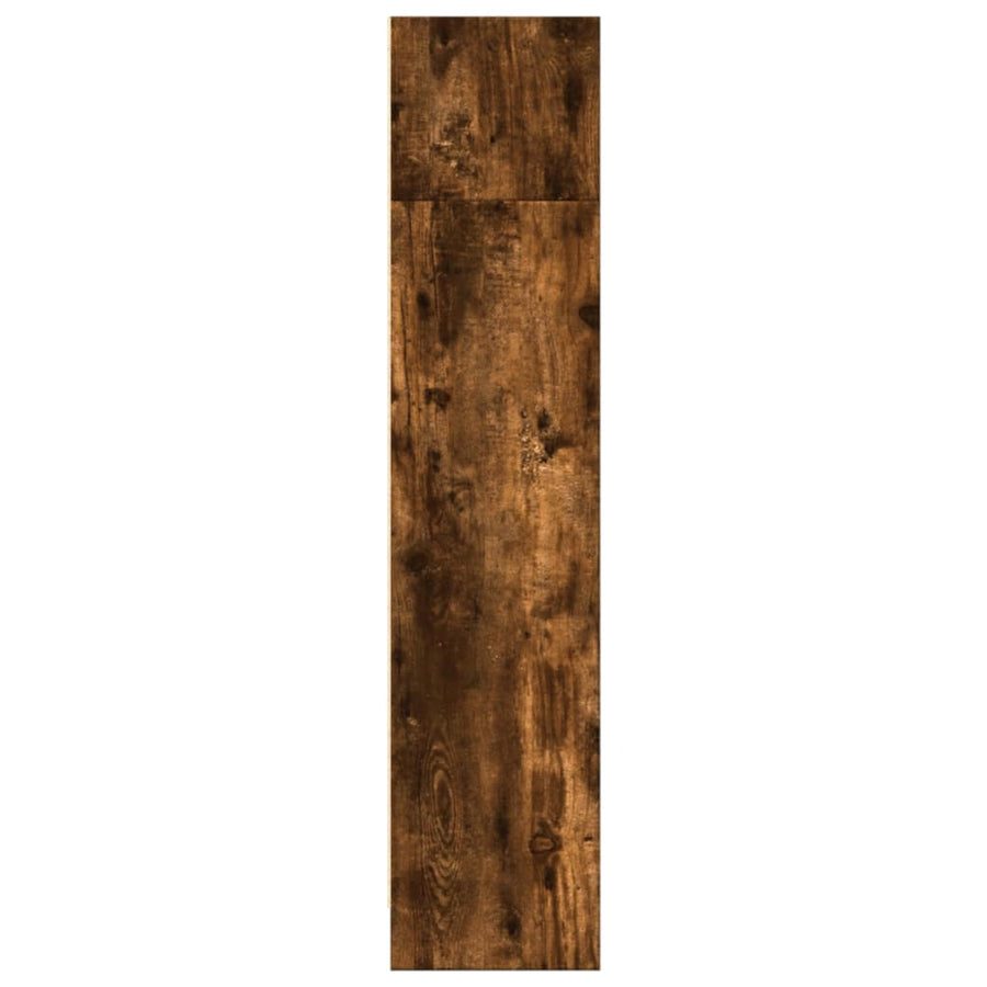 Boekenkast 80x24x109 cm bewerkt hout gerookt eikenkleurig