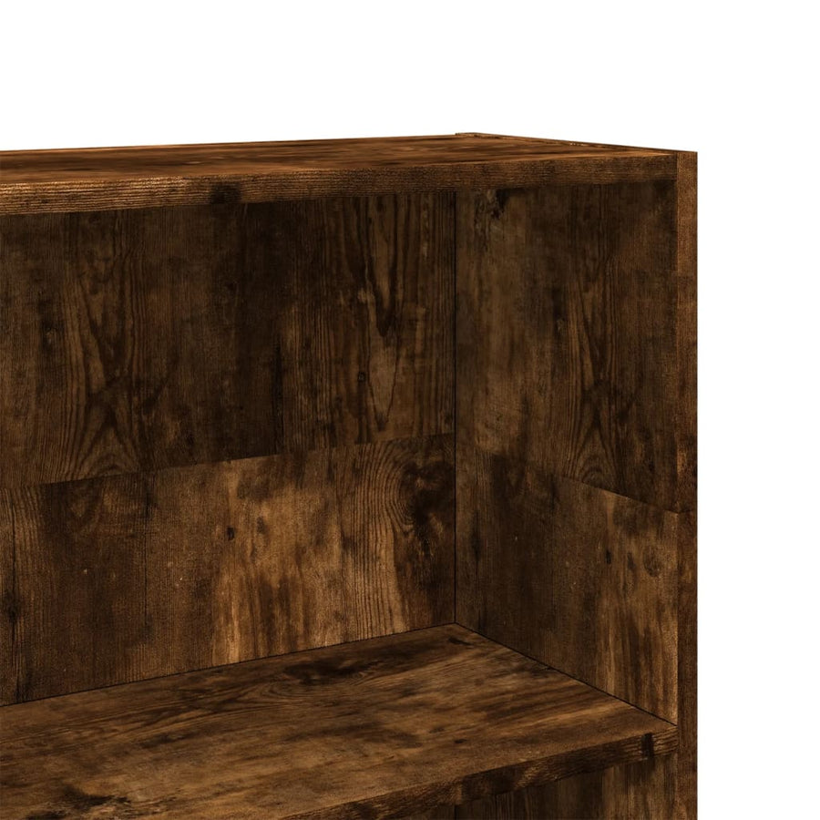 Boekenkast 80x24x109 cm bewerkt hout gerookt eikenkleurig