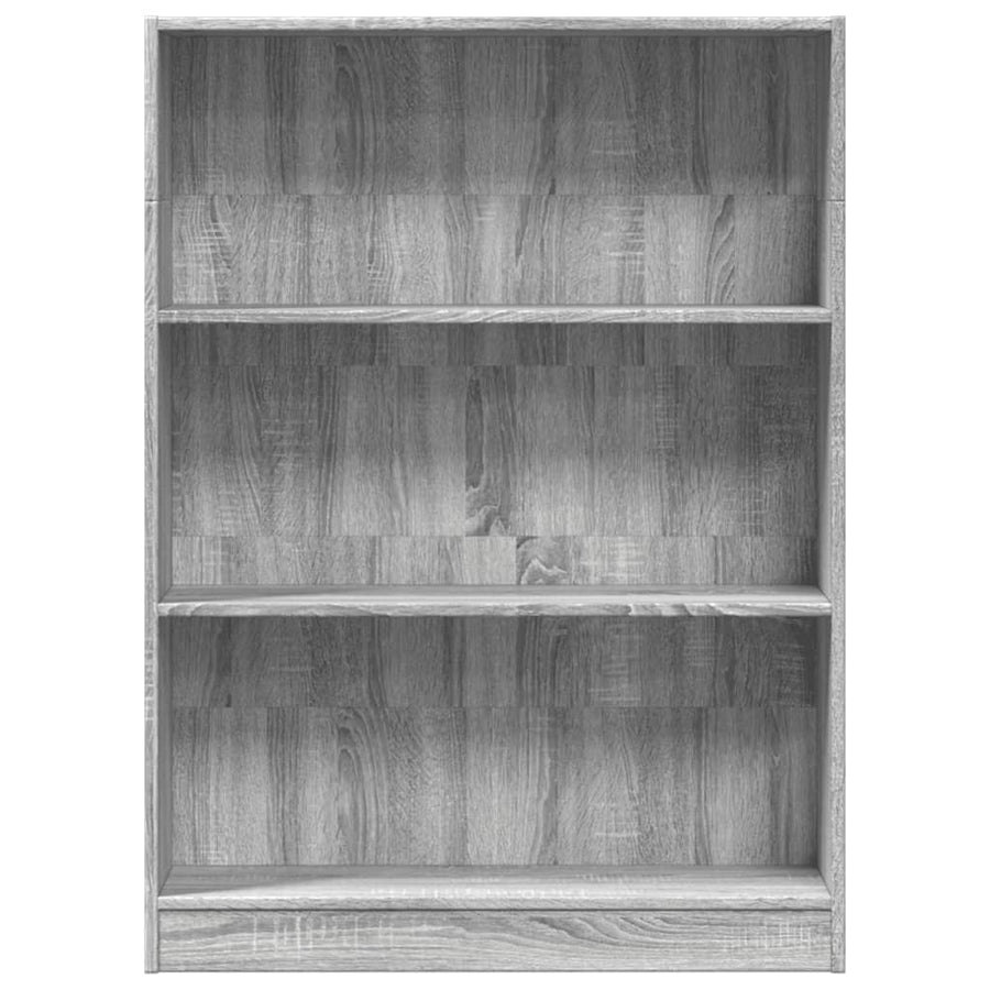 Boekenkast 80x24x109 cm bewerkt hout grijs sonoma eikenkleurig