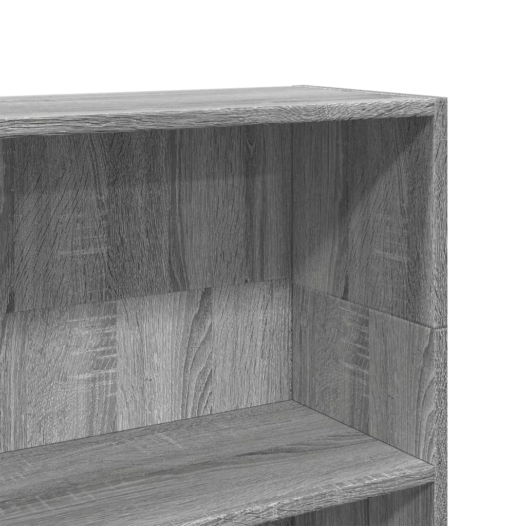 Boekenkast 80x24x109 cm bewerkt hout grijs sonoma eikenkleurig