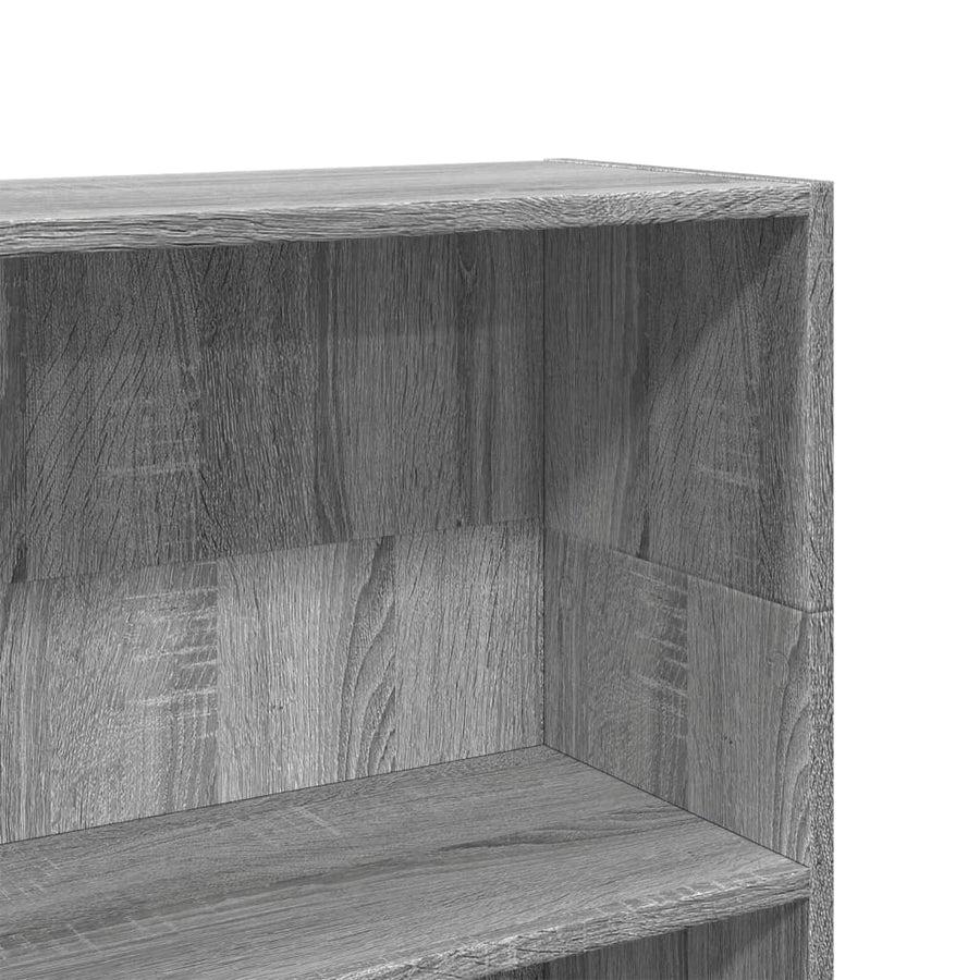 Boekenkast 80x24x109 cm bewerkt hout grijs sonoma eikenkleurig