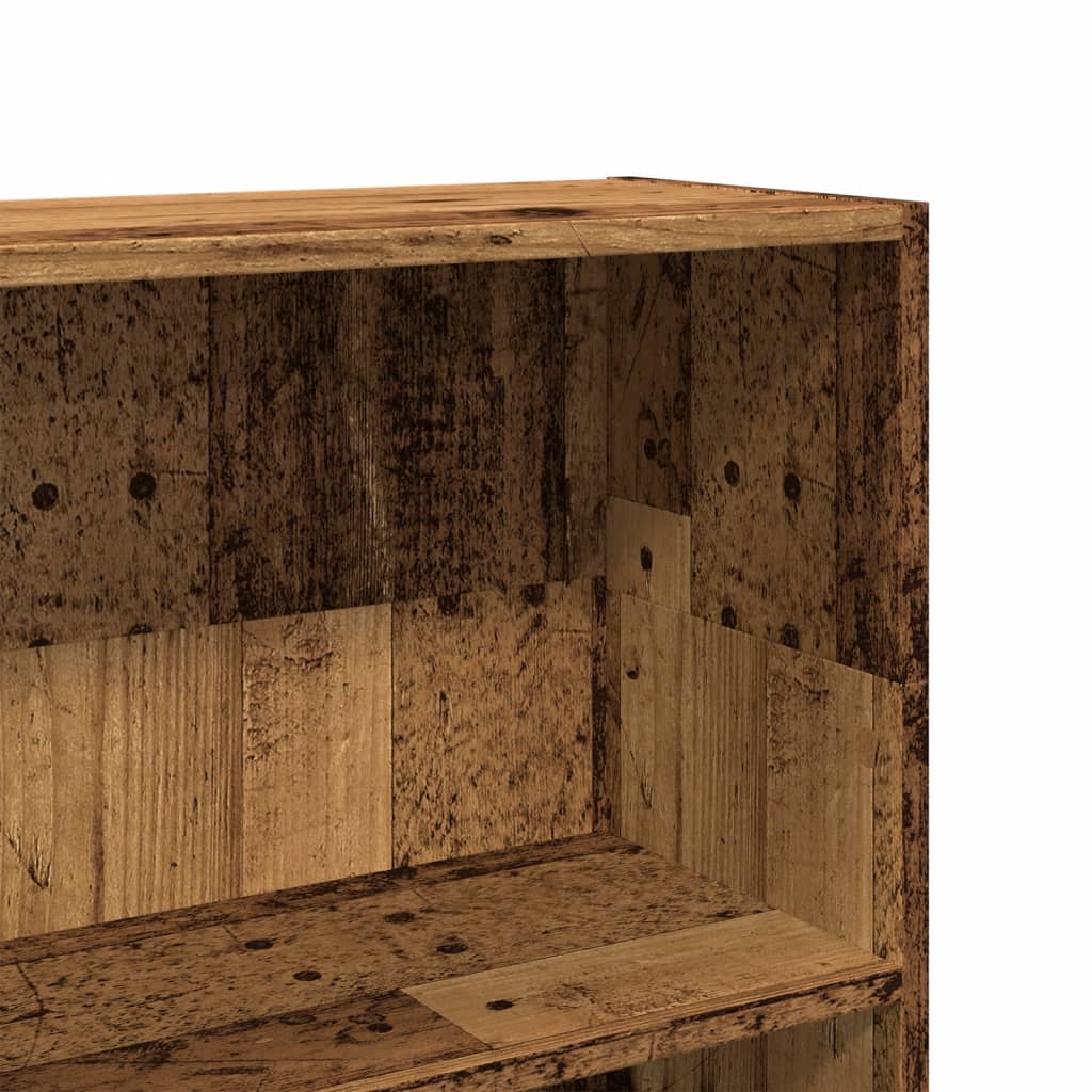 Boekenkast 80x24x109 cm bewerkt hout oud houtkleurig