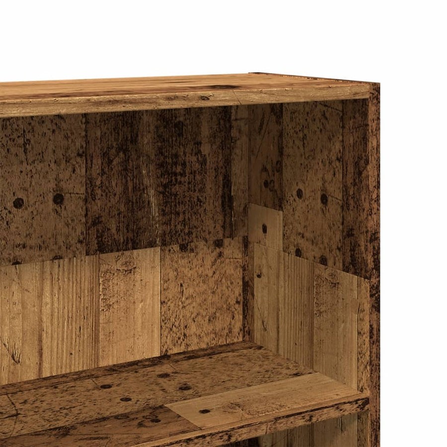 Boekenkast 80x24x109 cm bewerkt hout oud houtkleurig