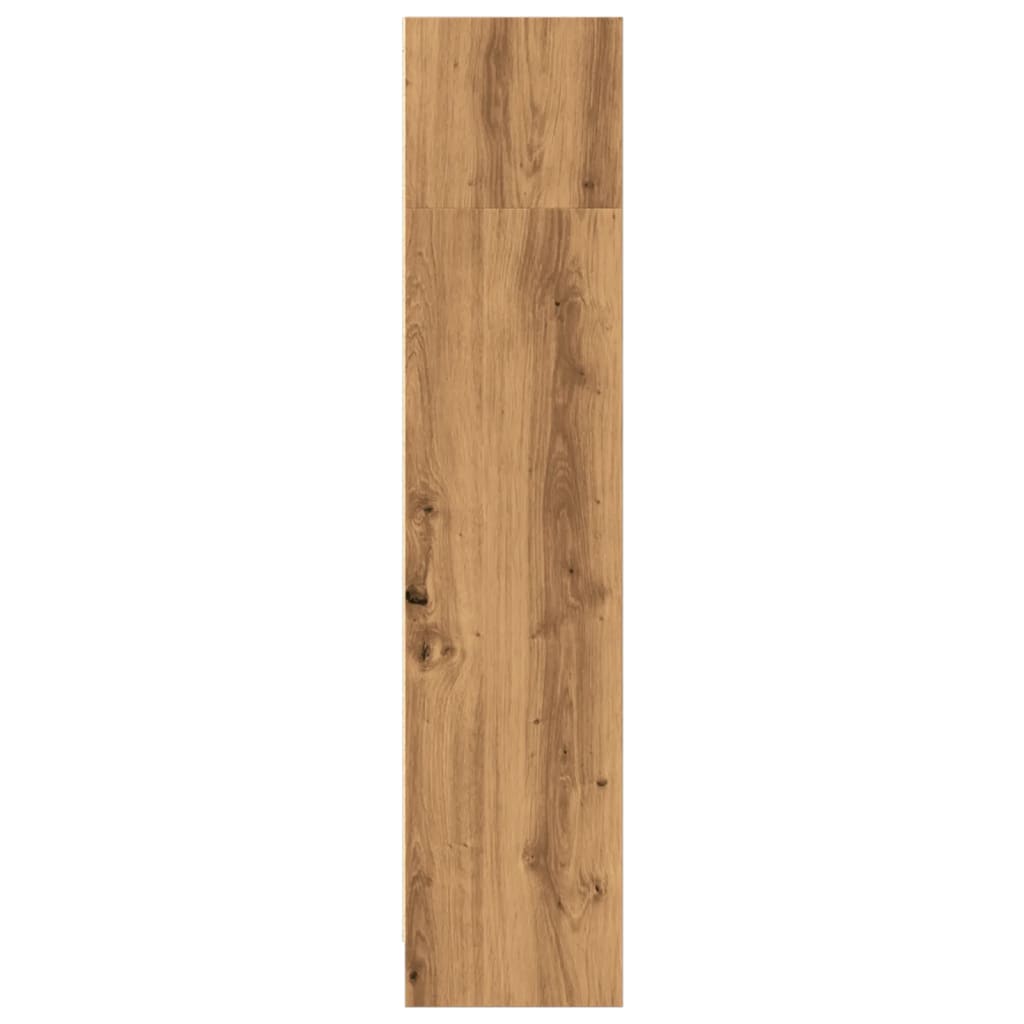 Boekenkast 80x24x109 cm bewerkt hout artisanaal eikenkleurig