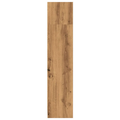 Boekenkast 80x24x109 cm bewerkt hout artisanaal eikenkleurig