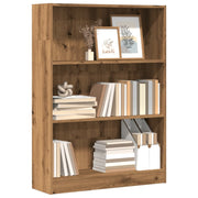Boekenkast 80x24x109 cm bewerkt hout eikenkleurig